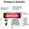 Signmission Chlorine Hazard Area Danger Sign, Vinyl Decal, 5in W x 3.5in L, 2PK OS-2PACK-DS-D-35-L-1934 - alternate 3